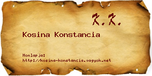 Kosina Konstancia névjegykártya